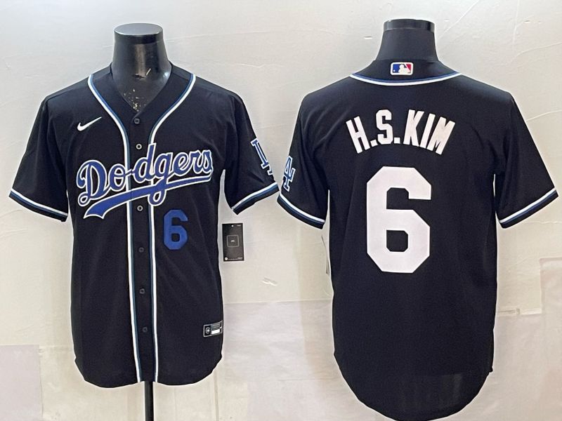Men 2025 Los Angeles Dodgers #6 H.S.Kim black Nike MLB Jersey style 063->los angeles dodgers->MLB Jersey
